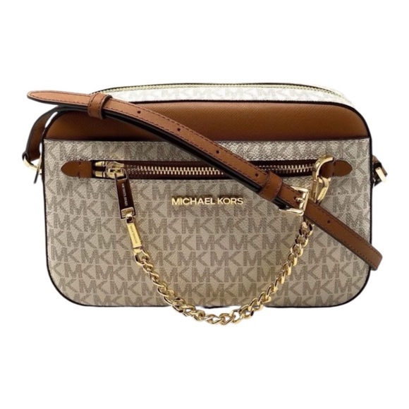 Michael Kors Handbags - Michael Kors NWT Beige and Brown Crossbody Bag